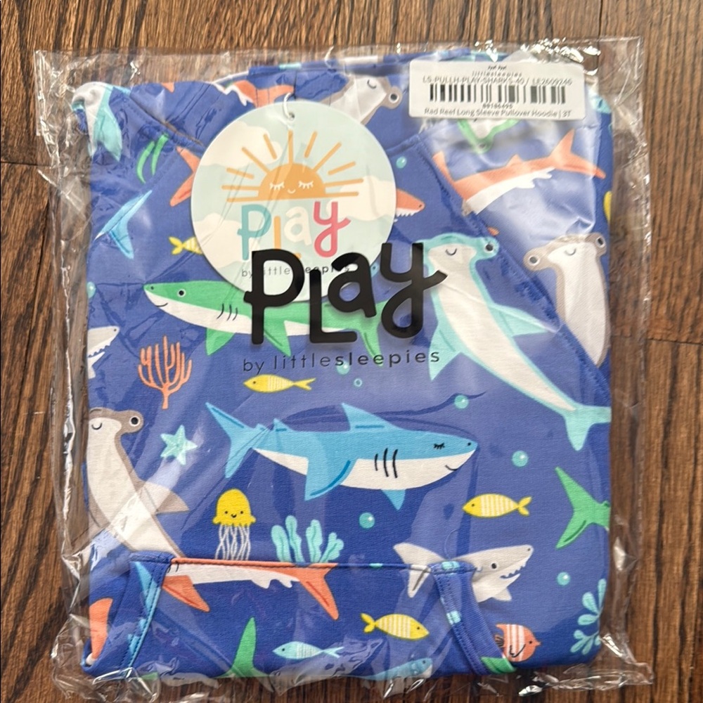 Little Sleepies Blue Shark Hoodie